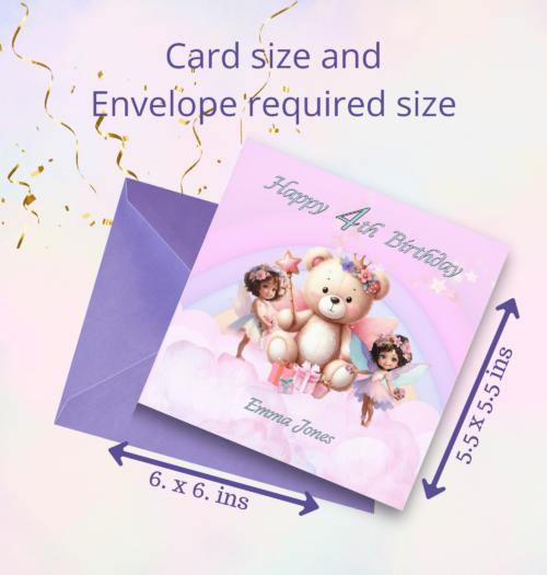 text editable 4th Birthday Card