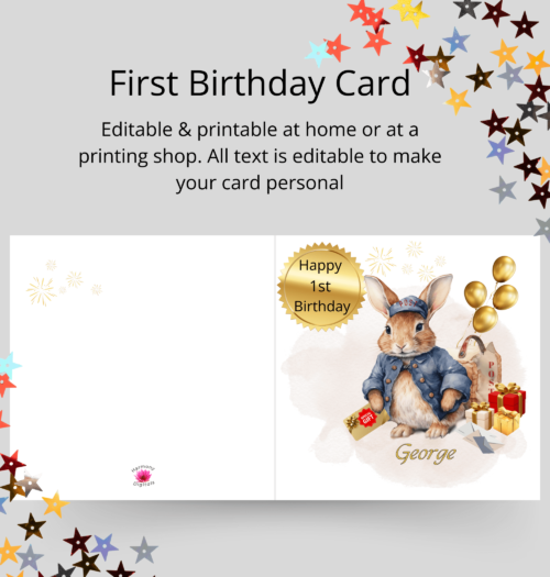 first birthday card