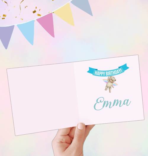 Double sided Printable 4th Birthday Card