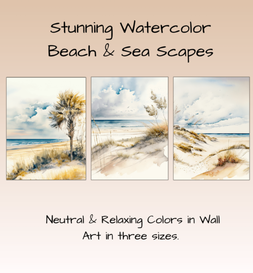 The Beach Seascape Printable Templates