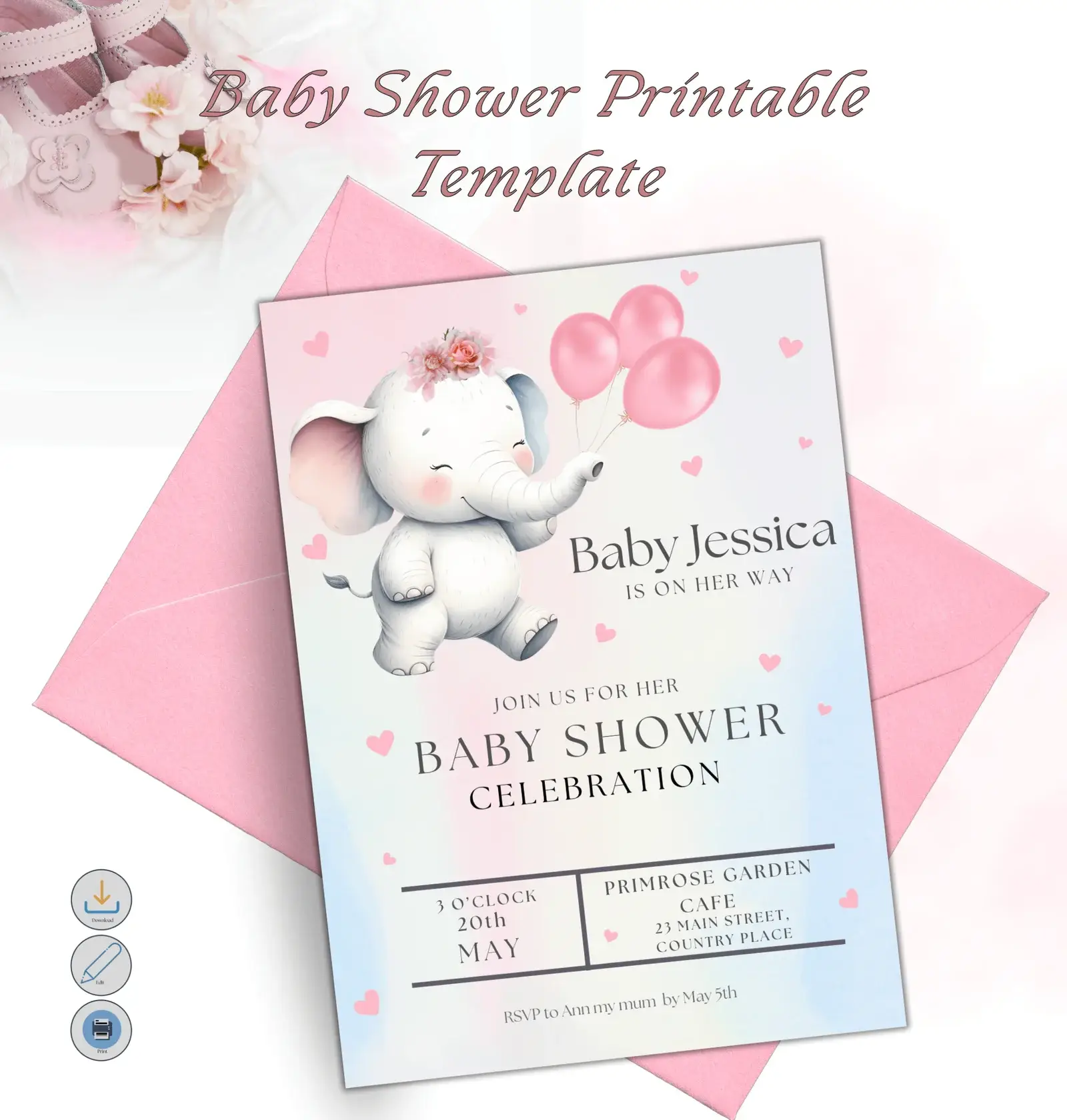 Printable Baby Shower Invitation Template