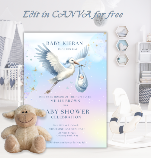 Watercolor Baby Shower Templates