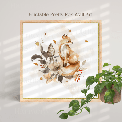 Printable Pretty Fox Wall Art