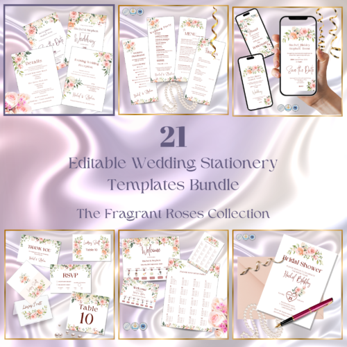 21 Editable Wedding Stationery Templates