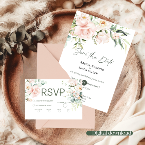 Wedding Stationery Printable Templates Set