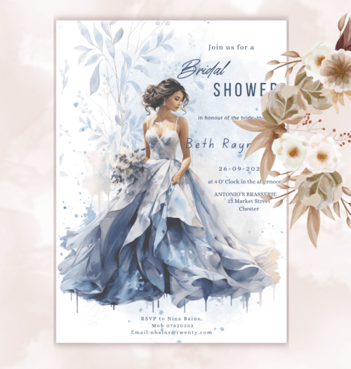 Bridal Shower Editable Invitation Templates