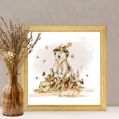 Printable Funny Bear Wall Art