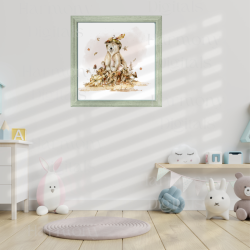 Printable Happy Bear Wall Art