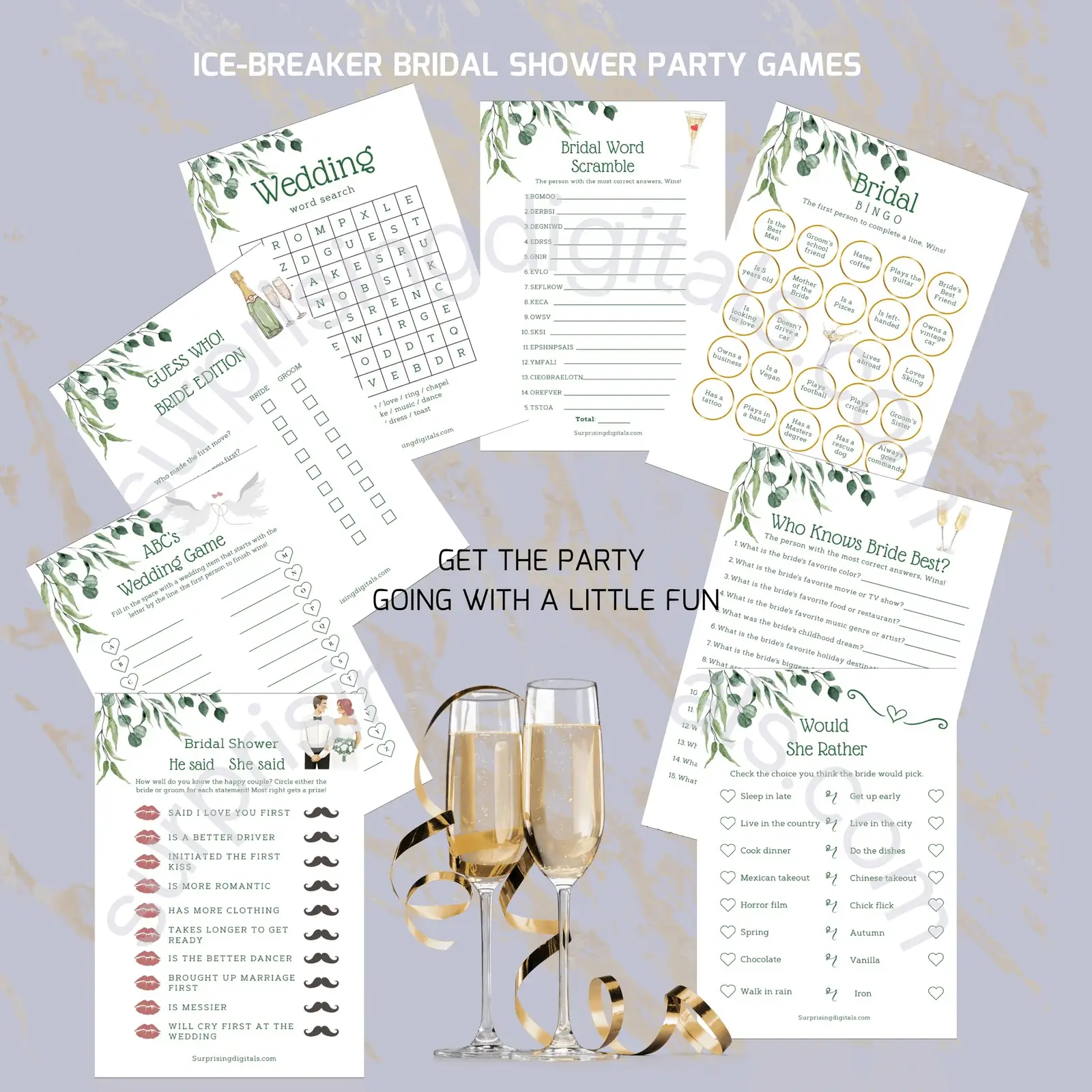 Editable Bridal Shower Invitations: