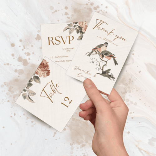 RSVP, Table Number & Thank you cards