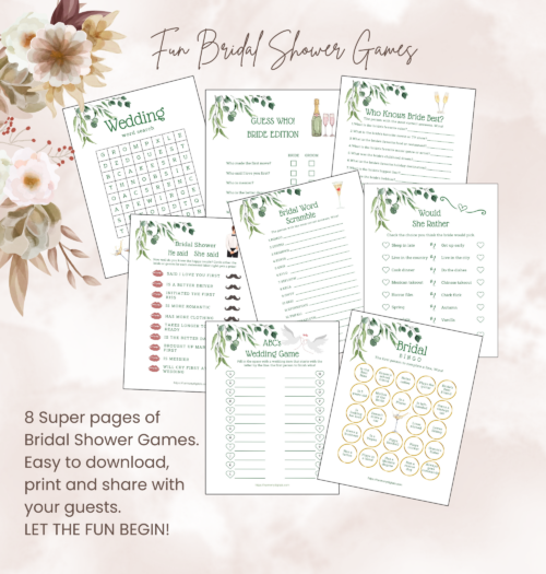 Bridal Shower Editable Invitation Templates