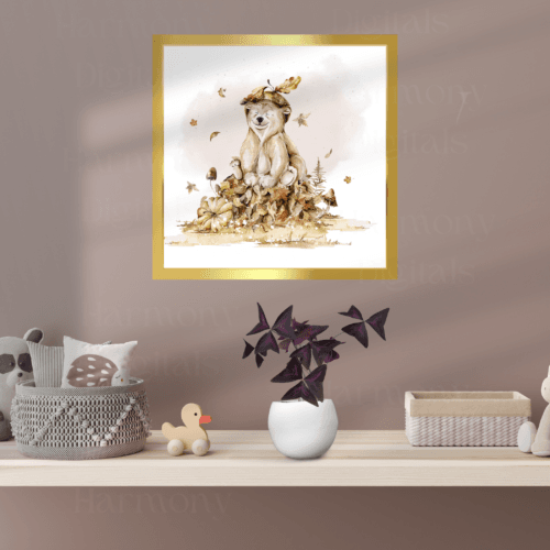 Printable Happy Bear Wall Art