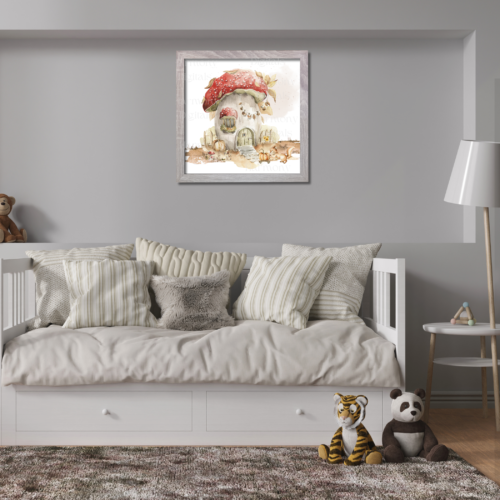 Printable Mushroom House Wall Art