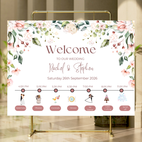 Editable Wedding Day Timeline