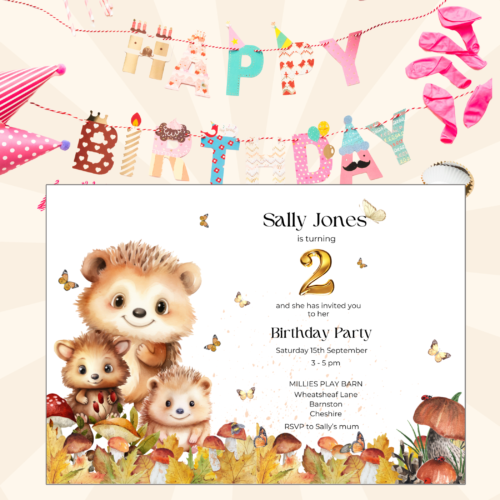 Editable Kid's Birthday Party Invitation