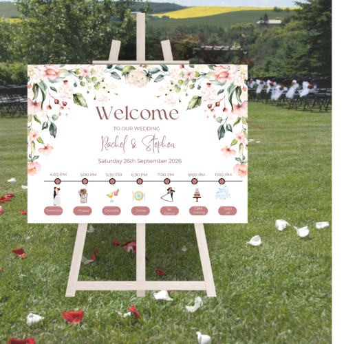 Editable Wedding Day Timeline