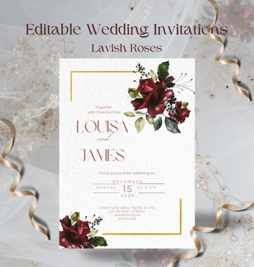 Editable Wedding Invitation