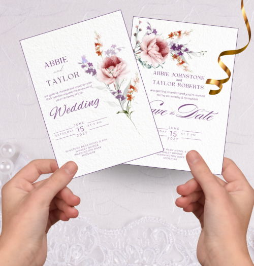 Editable Floral Dreams Wedding Templates