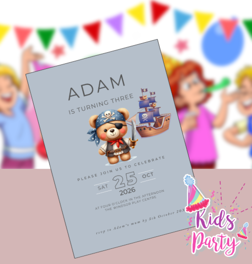 Printable Pirate Birthday Party ITemplate