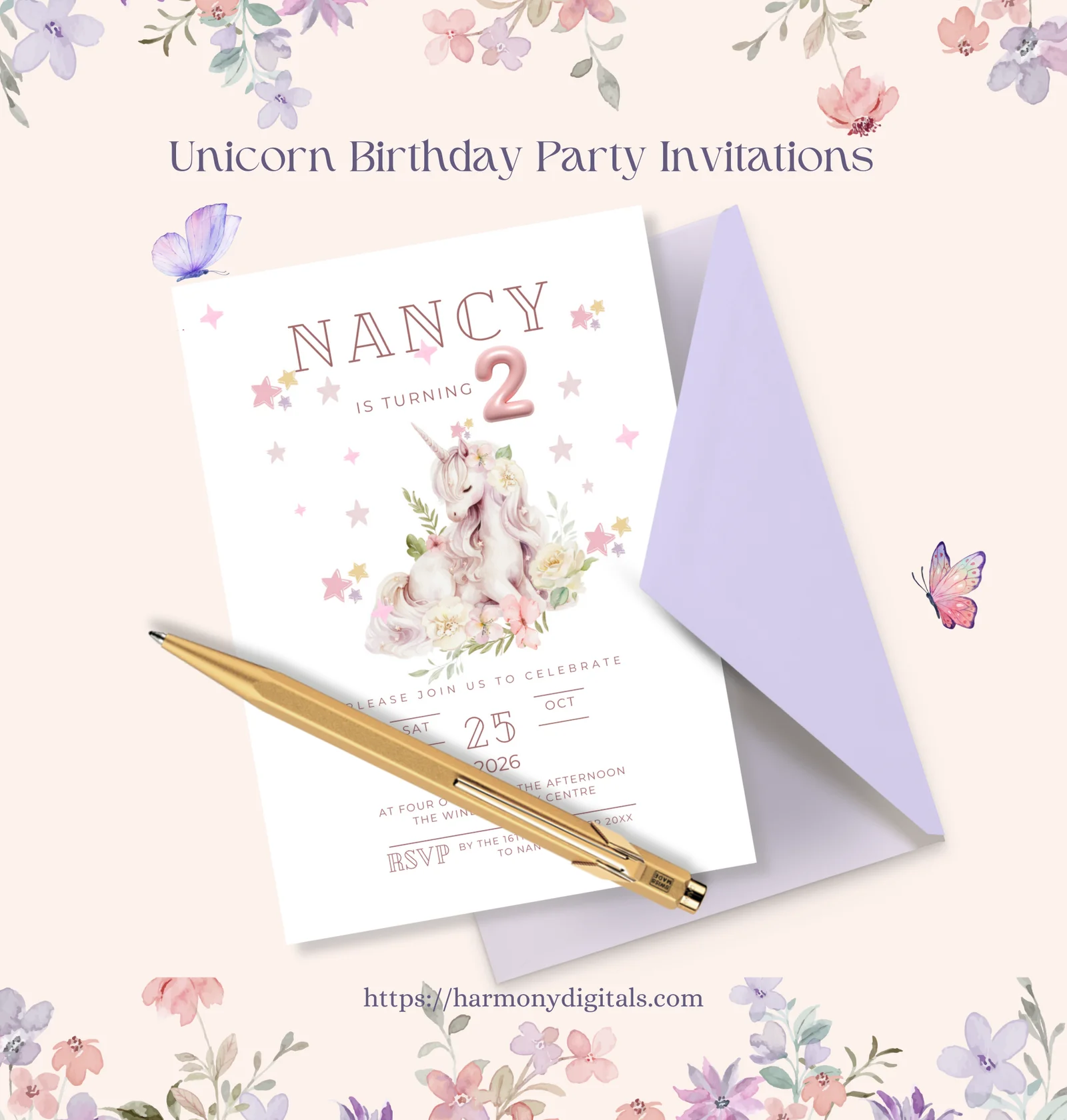 2-for1 Editable Birthday Invitation Templates