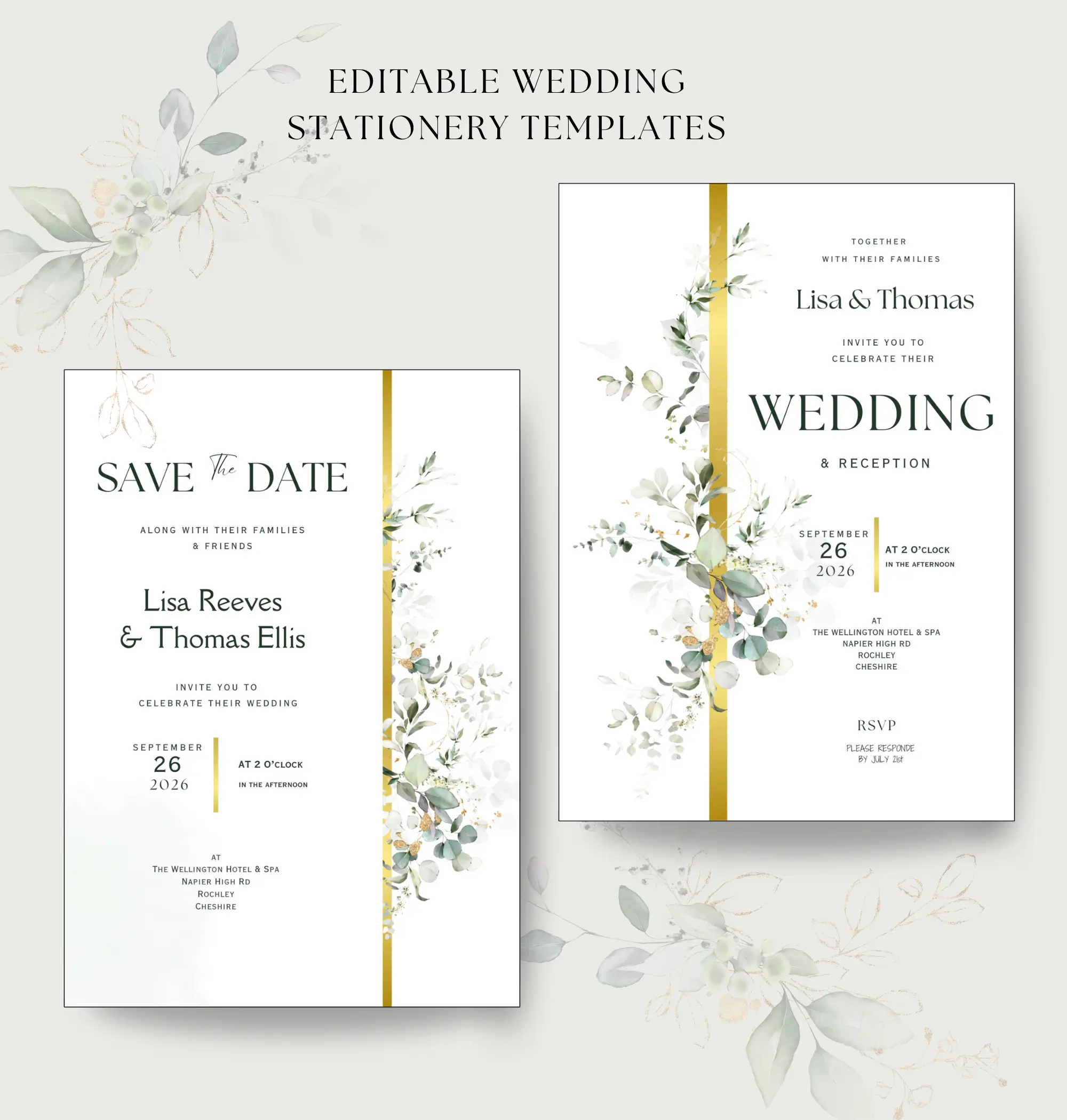 Editable Wedding Stationery Bundle