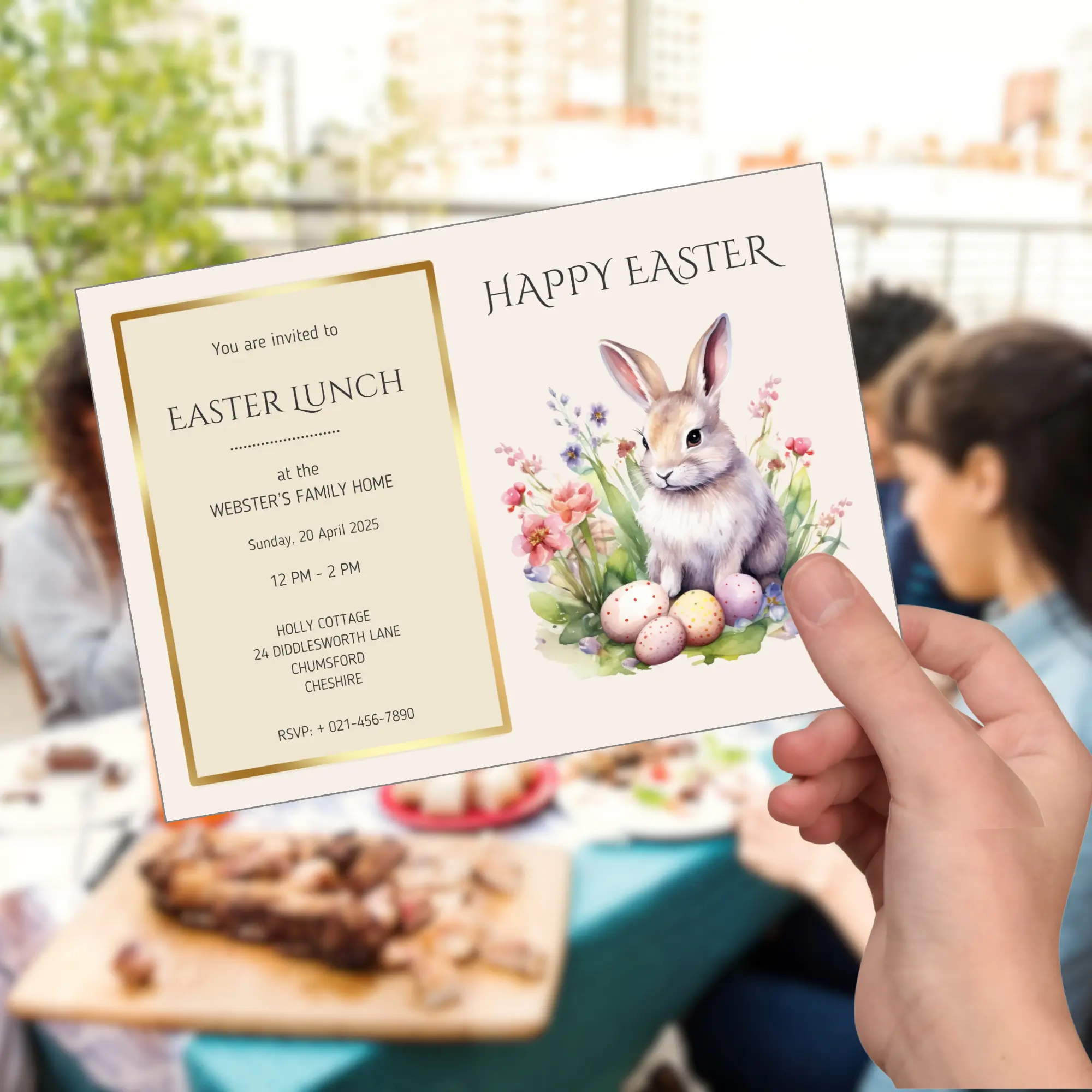 Easter Lunch Editable Invitation