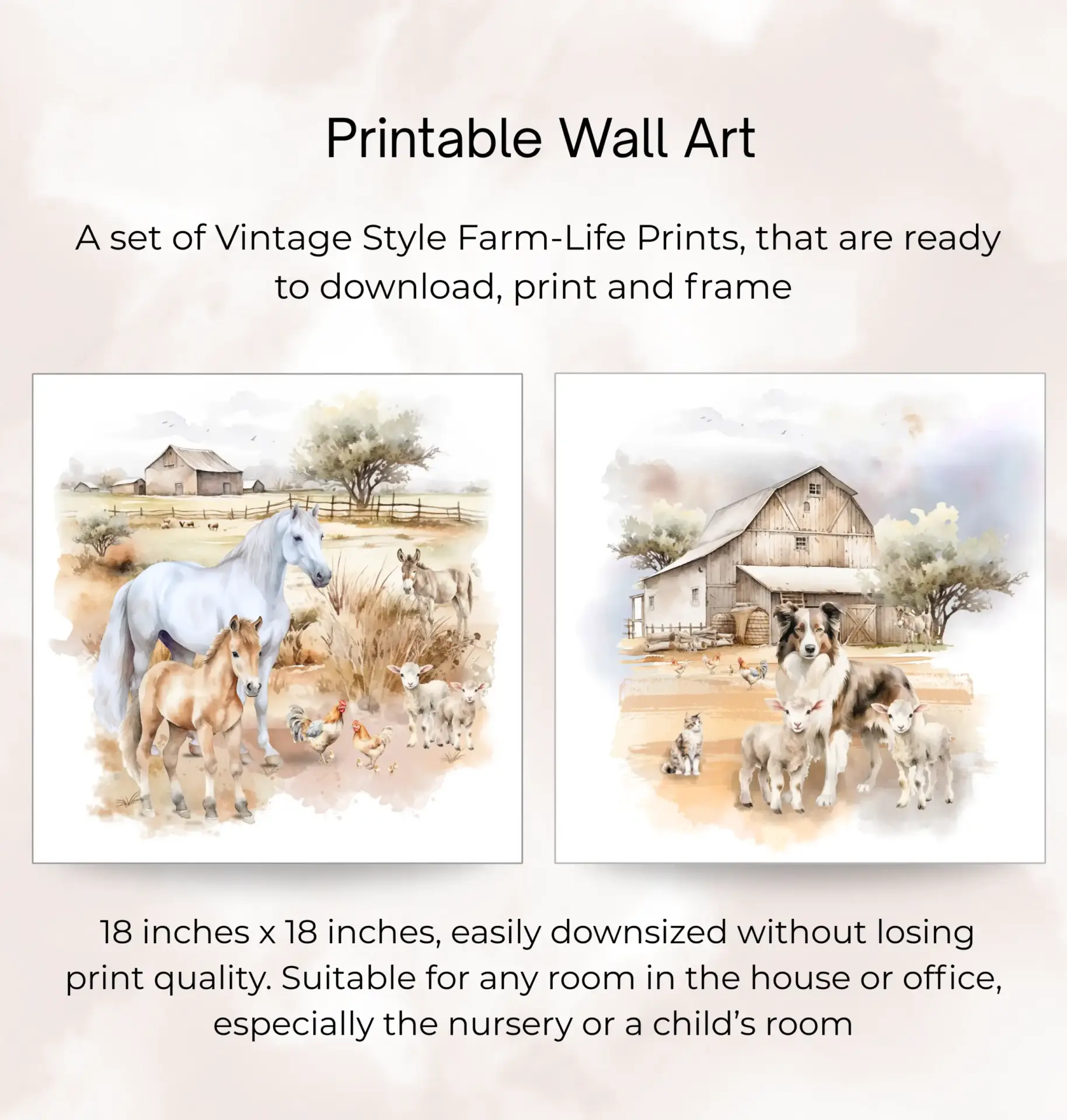 Vintage on the Farm Wall Art